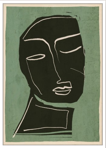 Minimal Abstract Art Face 2