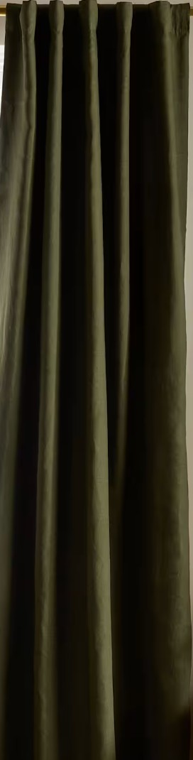 European Linen Room Darkening Curtain - Single Panel