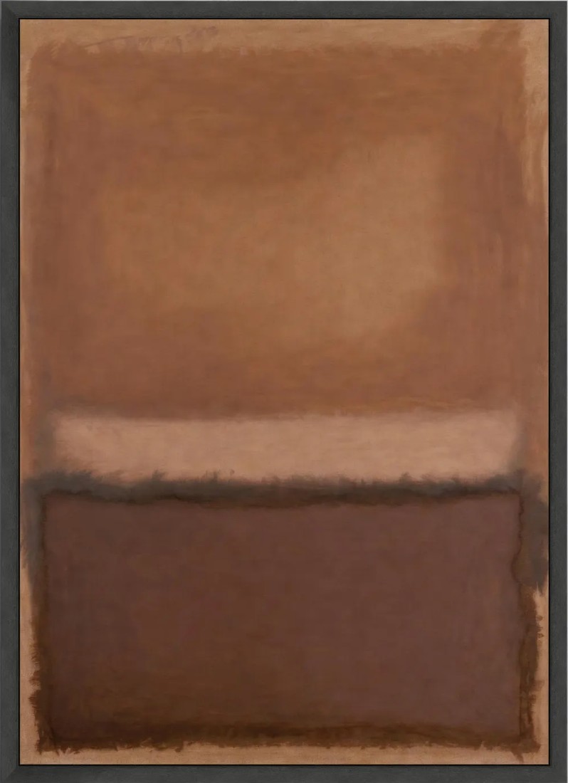 Mark Rothko Brown Tones Canvas Wall Art, Abstract Expressionism Canvas, Modern Art Decoration, Minimalist Home Wall Art