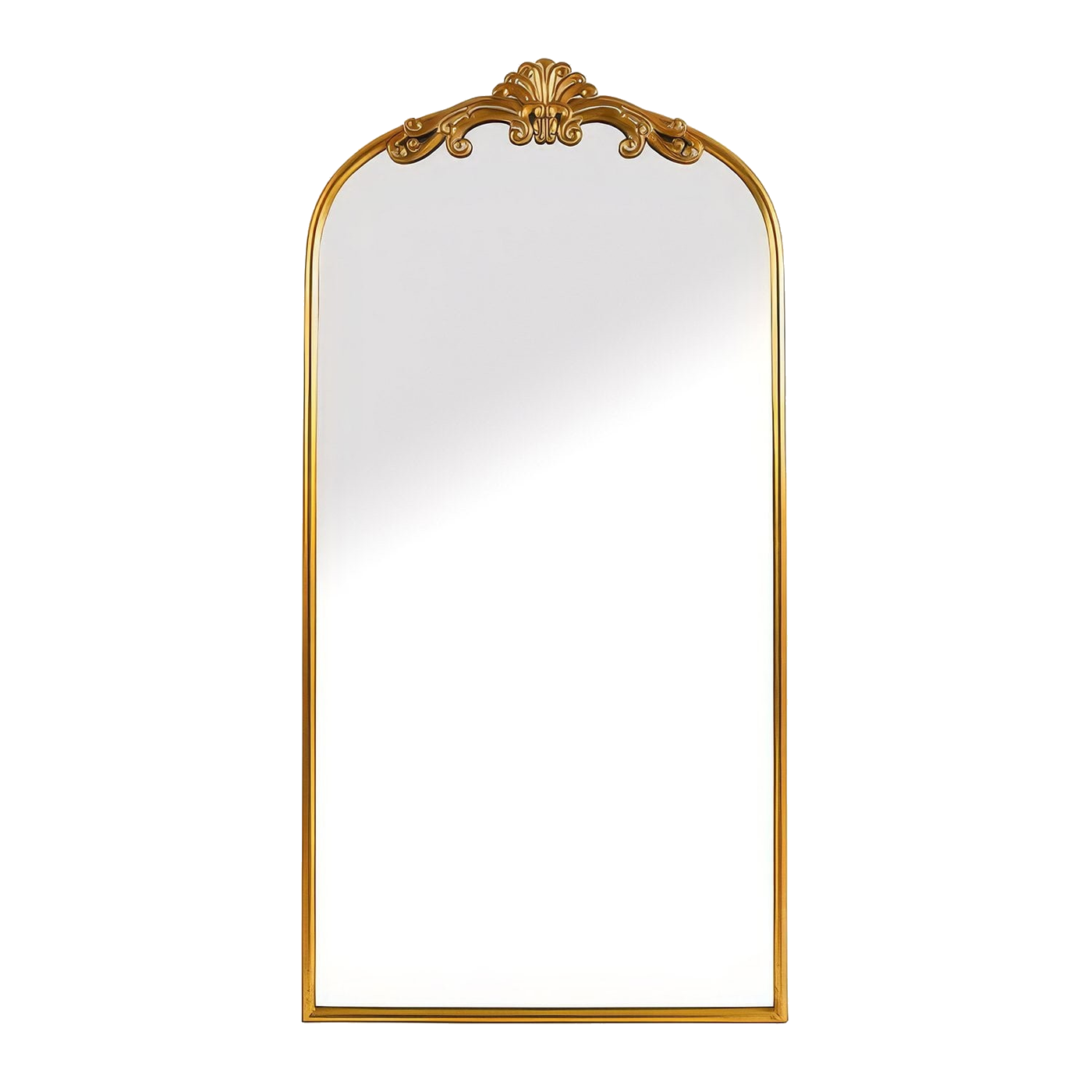 Azalea Park 36" x 72" Antique Gold Filigree Style Metal Leaner Floor Mirror