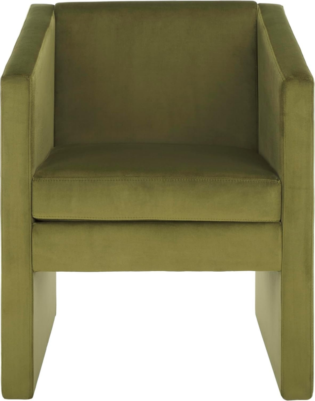 Amazon.com: SAFAVIEH Home Collection Ylva Modern Olive Green Velvet Accent Chair : Home & Kitchen